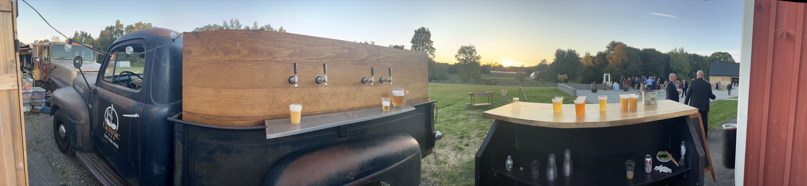 Classic Pour panoramic tap truck setup