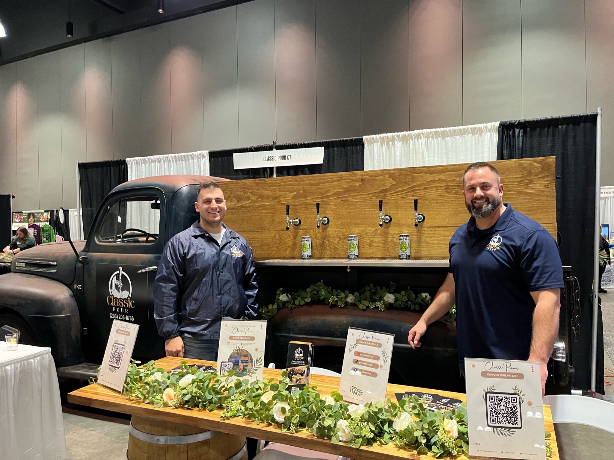 Classic Pour event booth and tap truck service setup