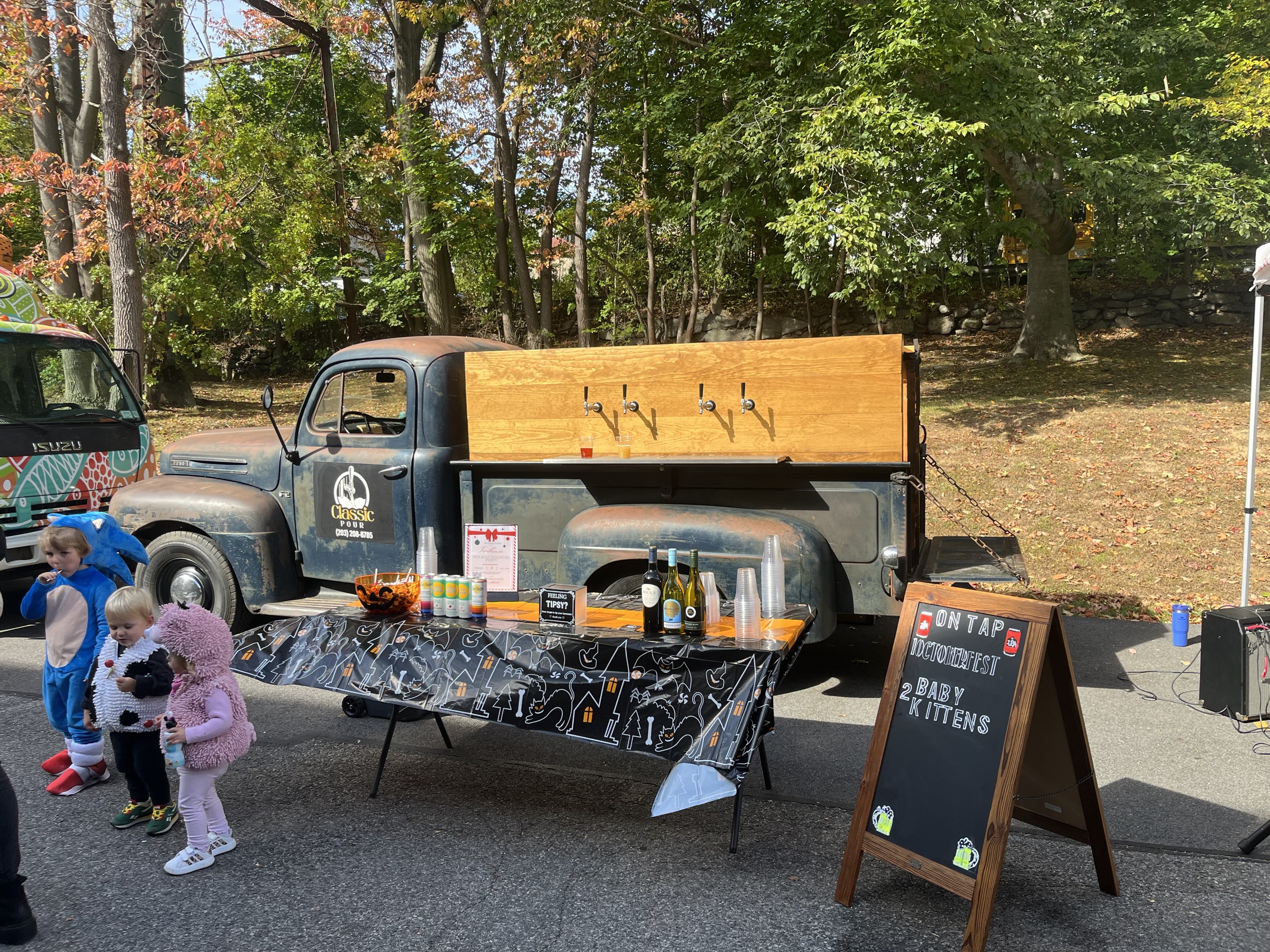 Classic Pour Halloween event truck setup