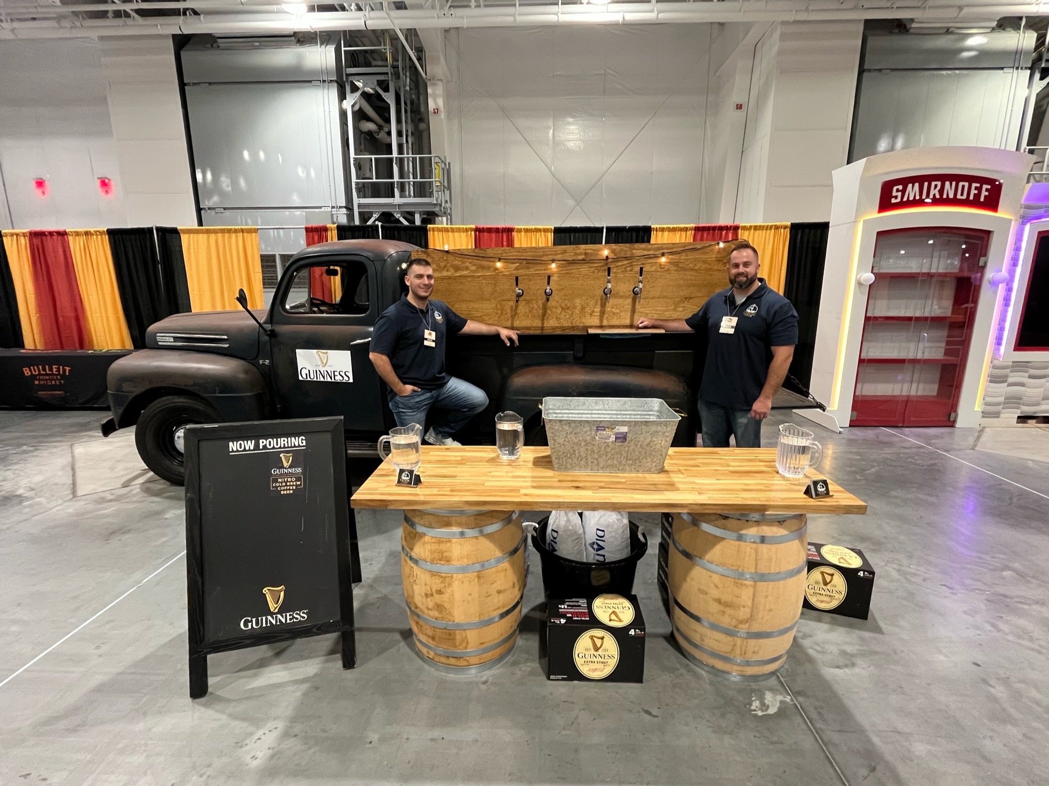 Classic Pour team with the vintage tap truck at a Guinness event