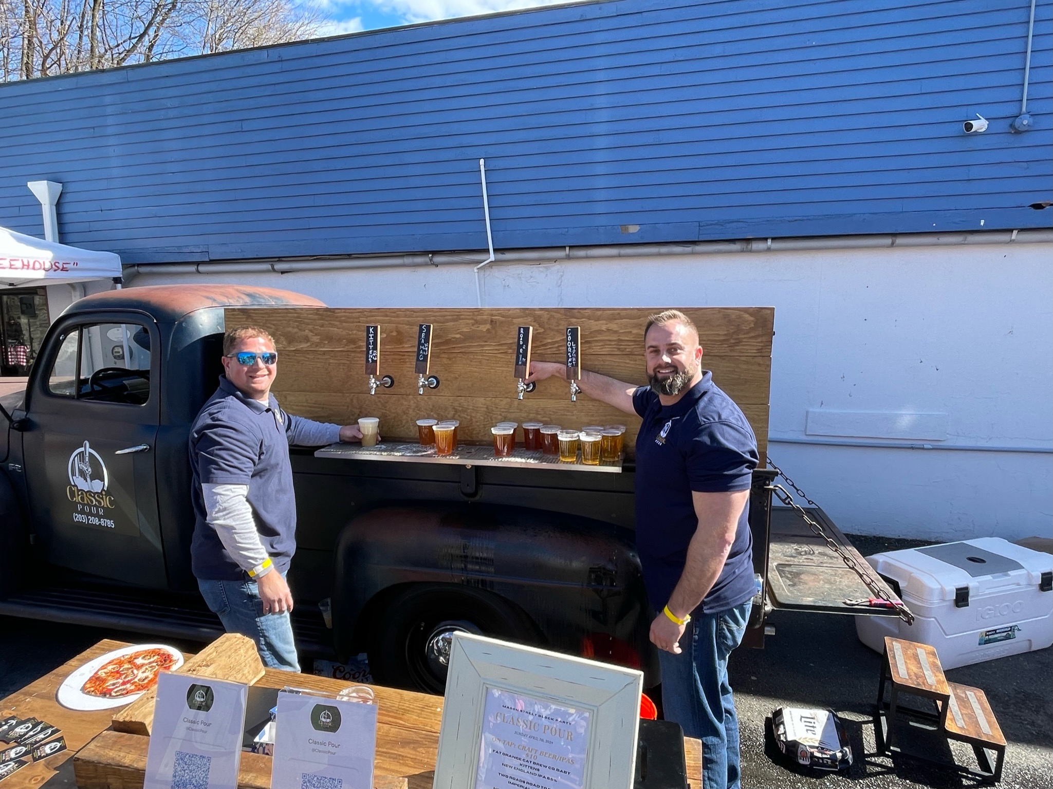 Classic Pour tap truck serving drinks at an event